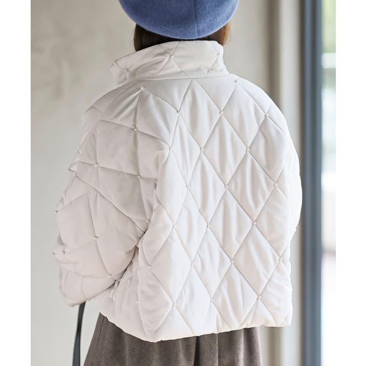 パール付きダイヤキルトソフト中綿ジャケット | rps | 詳細画像8 