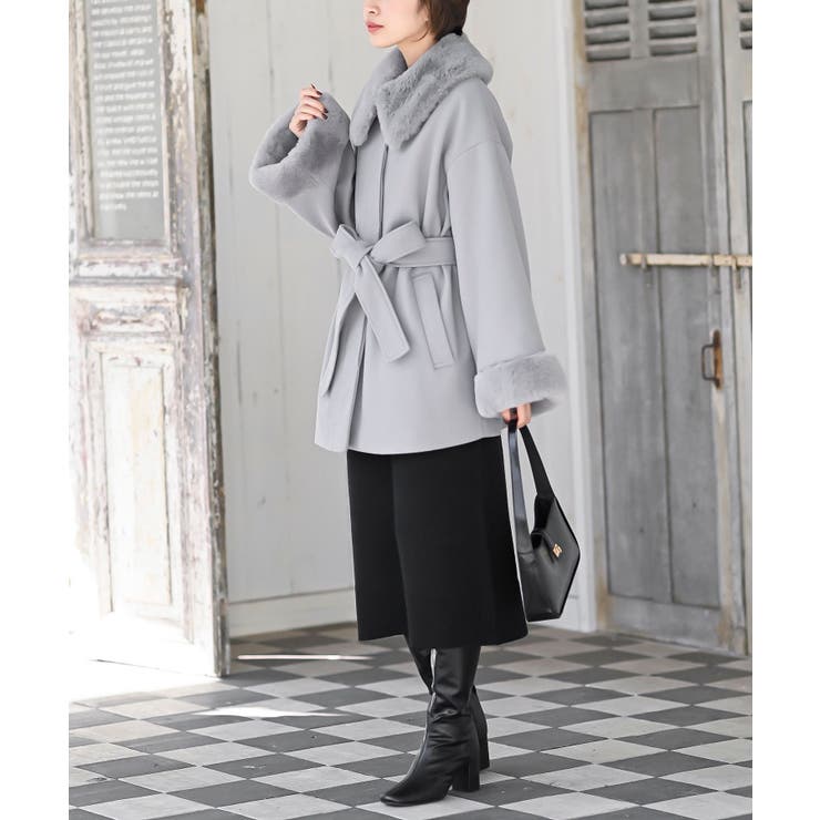 フェイクファーティペットコート[品番：RPSW0003323]｜rps