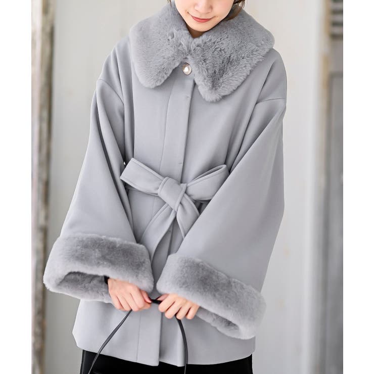 グレー | フェイクファーティペットコート | rps