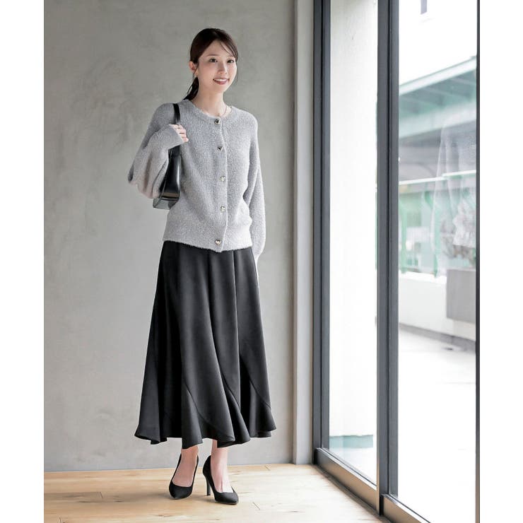 ハートボタンラメフェザークルーネックカーディガン | rps | 詳細画像10 