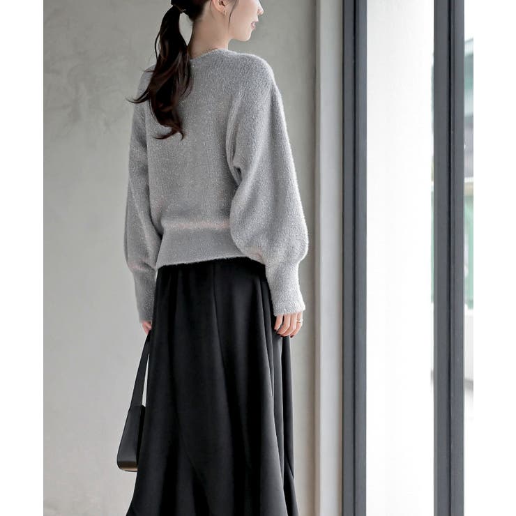 ハートボタンラメフェザークルーネックカーディガン | rps | 詳細画像12 