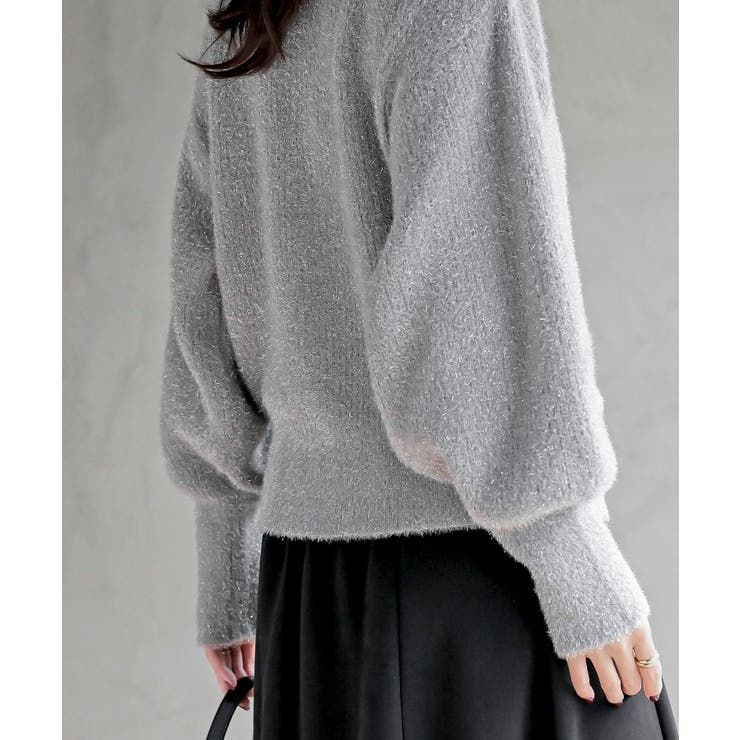 ハートボタンラメフェザークルーネックカーディガン | rps | 詳細画像17 