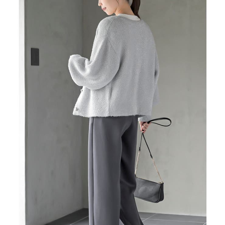 ハートボタンラメフェザークルーネックカーディガン | rps | 詳細画像20 