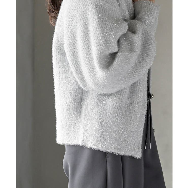 ハートボタンラメフェザークルーネックカーディガン | rps | 詳細画像25 