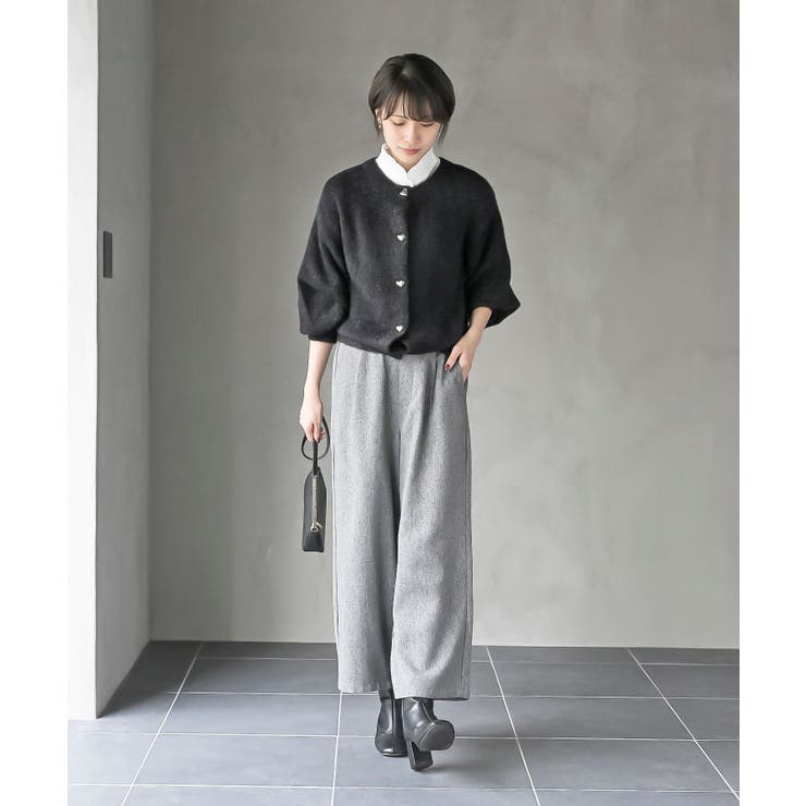 ハートボタンラメフェザークルーネックカーディガン | rps | 詳細画像26 