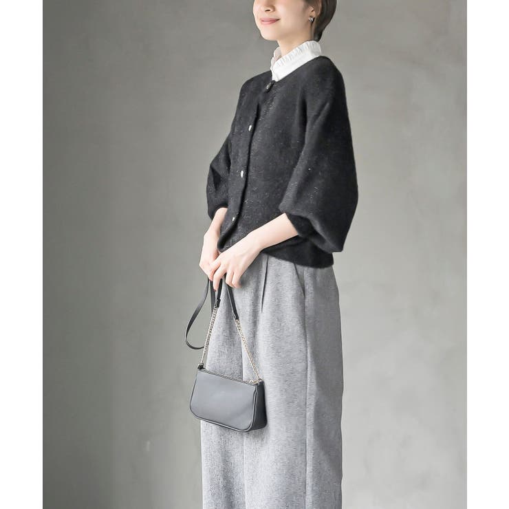 ハートボタンラメフェザークルーネックカーディガン | rps | 詳細画像27 