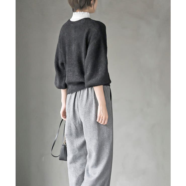 ハートボタンラメフェザークルーネックカーディガン | rps | 詳細画像28 