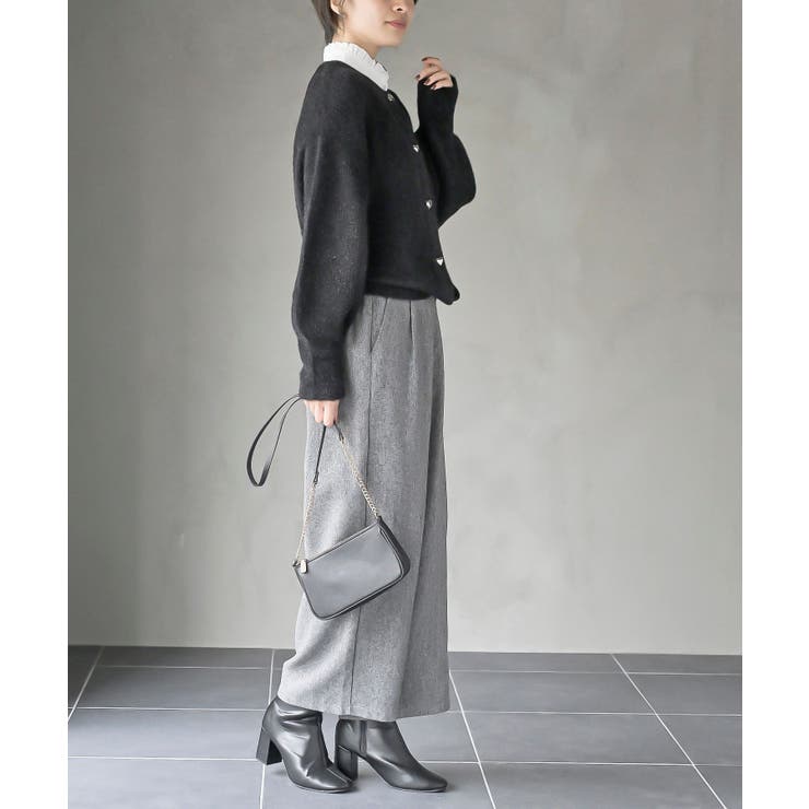 ハートボタンラメフェザークルーネックカーディガン | rps | 詳細画像29 