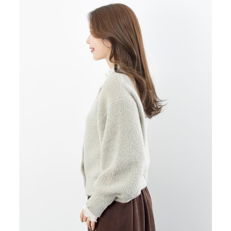 ハートボタンラメフェザークルーネックカーディガン | rps | 詳細画像34 