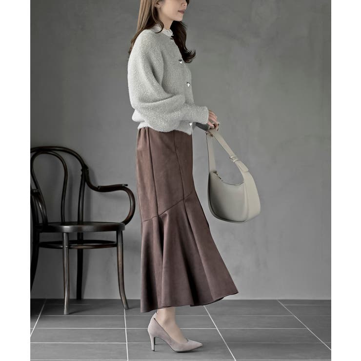 ハートボタンラメフェザークルーネックカーディガン | rps | 詳細画像5 