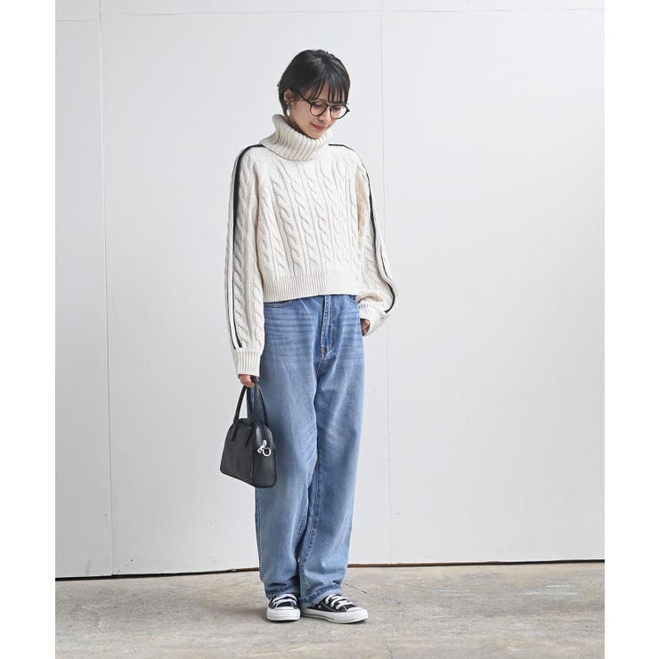 ライン入りタートルケーブルニットプルオーバー | rps | 詳細画像10 