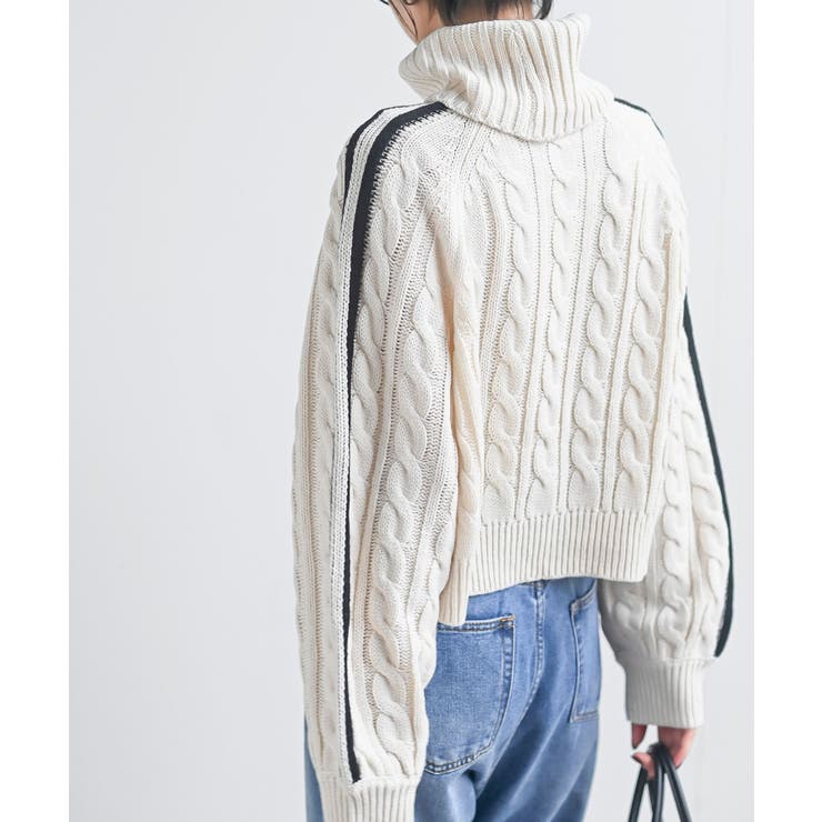 ライン入りタートルケーブルニットプルオーバー | rps | 詳細画像16 