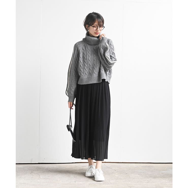 ライン入りタートルケーブルニットプルオーバー | rps | 詳細画像19 