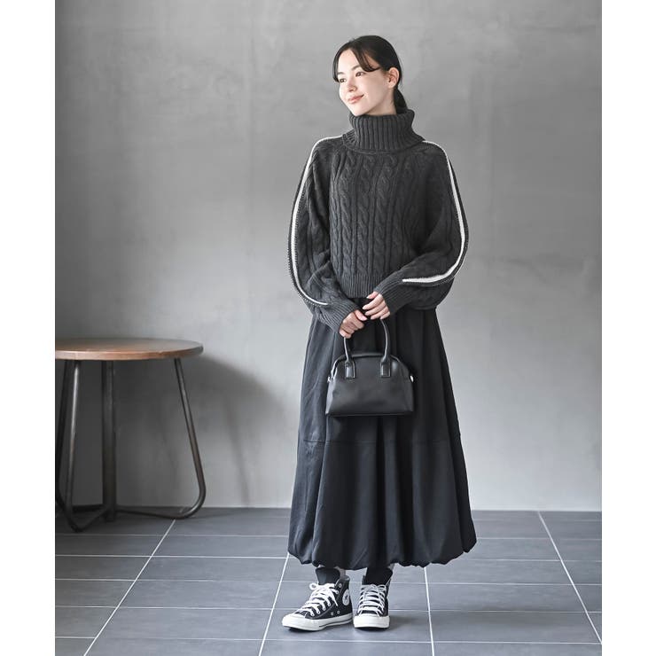 ライン入りタートルケーブルニットプルオーバー | rps | 詳細画像2 