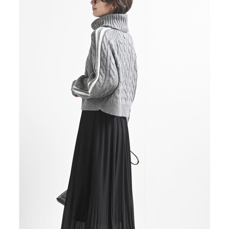 ライン入りタートルケーブルニットプルオーバー | rps | 詳細画像20 