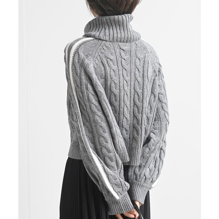 ライン入りタートルケーブルニットプルオーバー | rps | 詳細画像25 