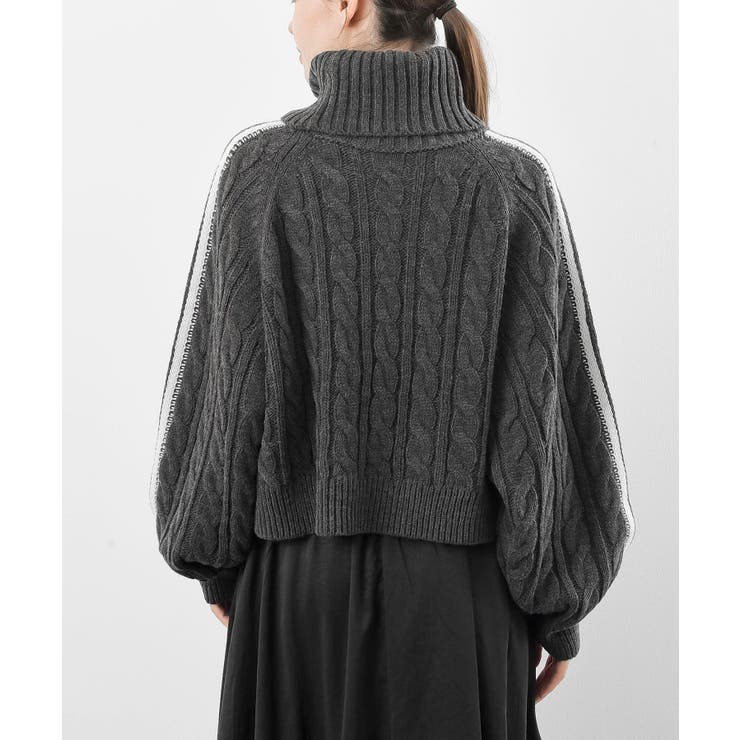 ライン入りタートルケーブルニットプルオーバー | rps | 詳細画像28 