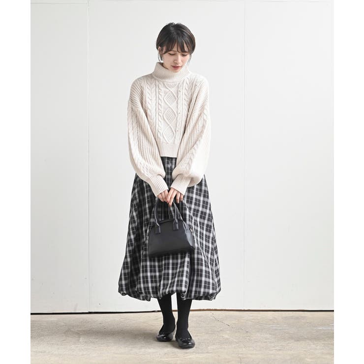 パール付きハイネックケーブルニットプルオーバー | rps | 詳細画像10 