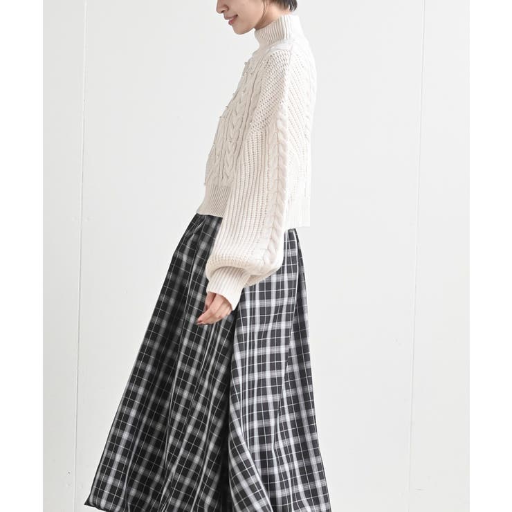 パール付きハイネックケーブルニットプルオーバー | rps | 詳細画像11 