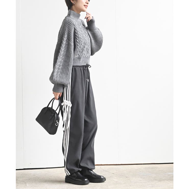 パール付きハイネックケーブルニットプルオーバー | rps | 詳細画像21 