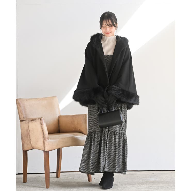 フード付きフェイクファーコート | rps | 詳細画像10 