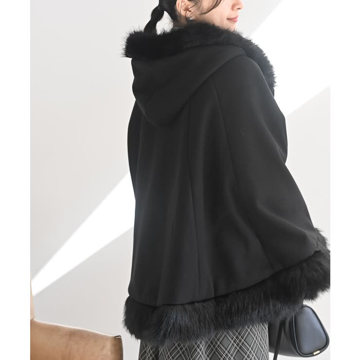 フード付きフェイクファーコート | rps | 詳細画像16 