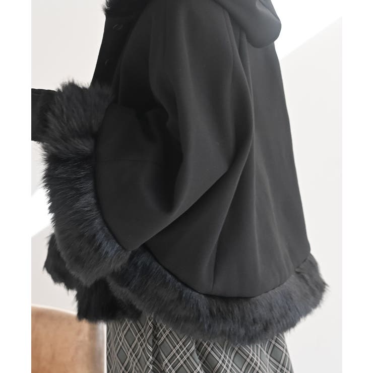 フード付きフェイクファーコート | rps | 詳細画像17 