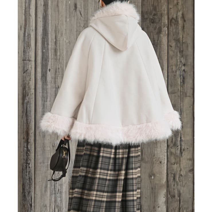 フード付きフェイクファーコート | rps | 詳細画像21 