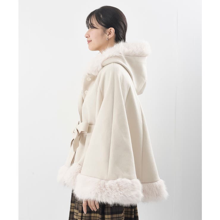 フード付きフェイクファーコート | rps | 詳細画像27 