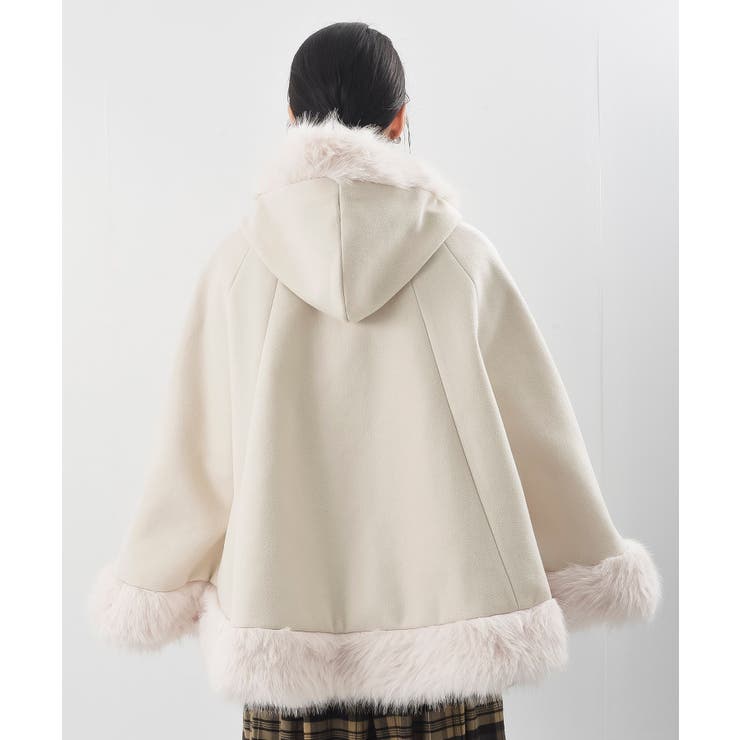 フード付きフェイクファーコート | rps | 詳細画像28 