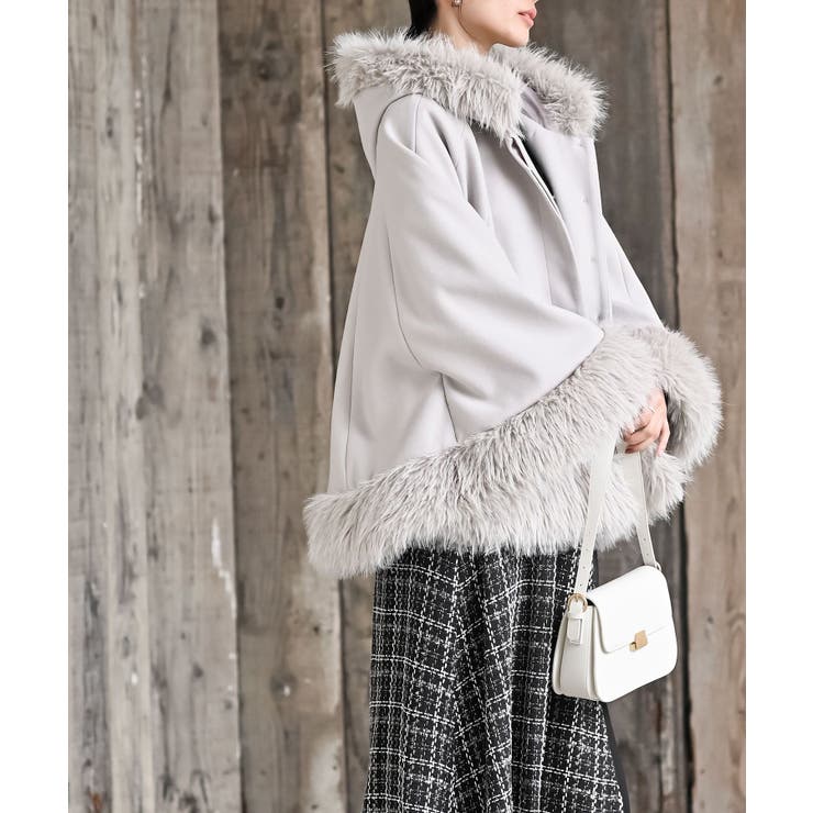 フード付きフェイクファーコート | rps | 詳細画像3 