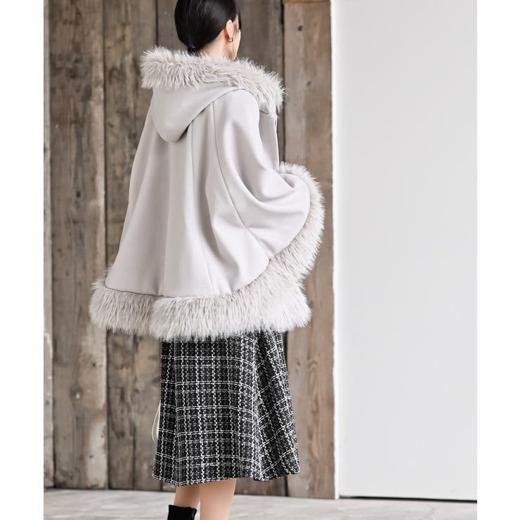 フード付きフェイクファーコート | rps | 詳細画像4 