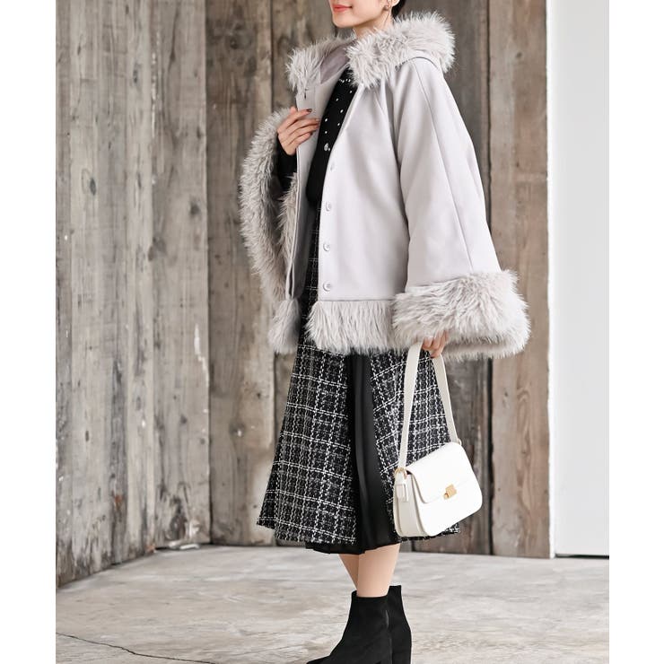 フード付きフェイクファーコート | rps | 詳細画像5 