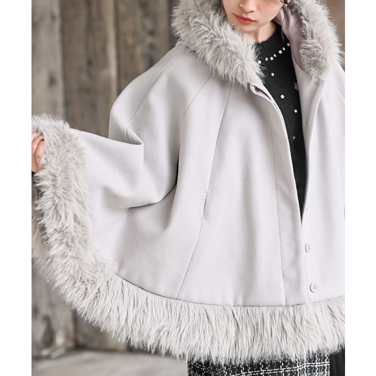 フード付きフェイクファーコート | rps | 詳細画像6 