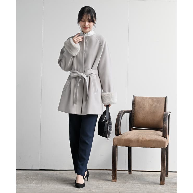 フェイクファーケープ付きコート | rps | 詳細画像18 