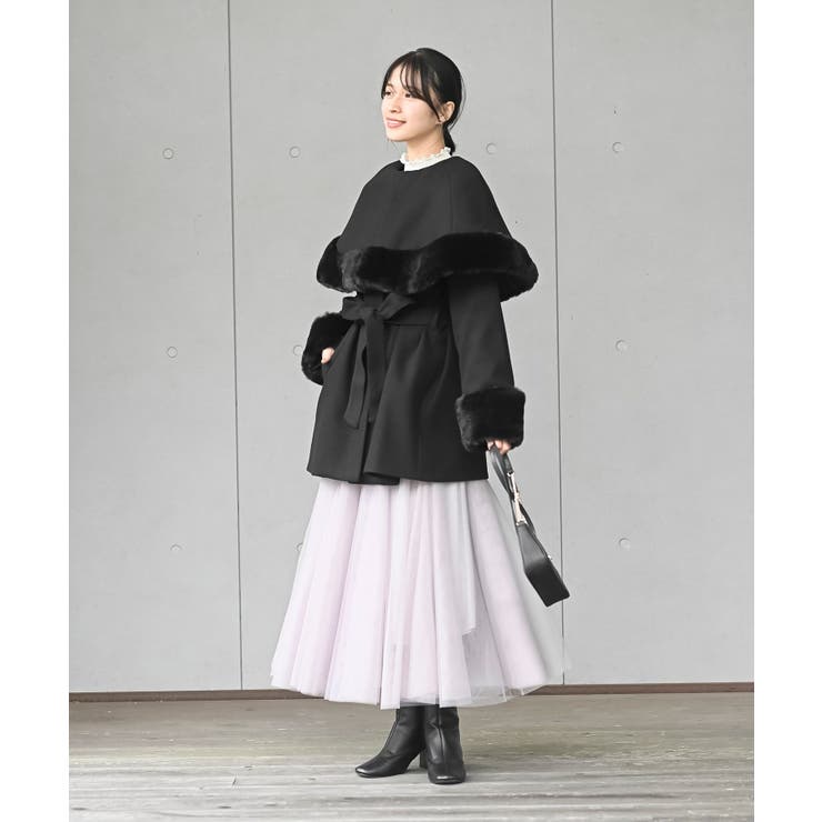 フェイクファーケープ付きコート | rps | 詳細画像20 