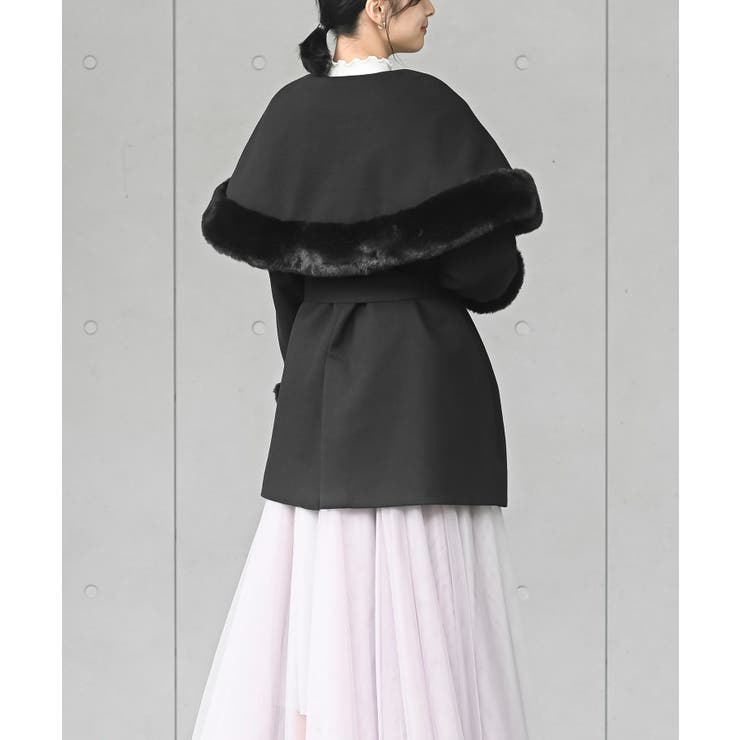 フェイクファーケープ付きコート | rps | 詳細画像21 