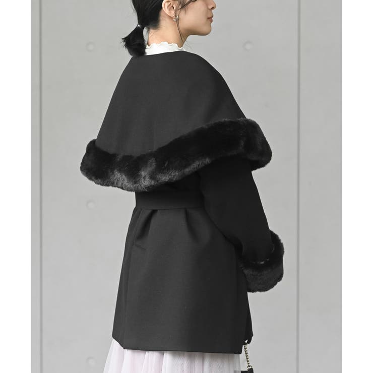 フェイクファーケープ付きコート | rps | 詳細画像25 