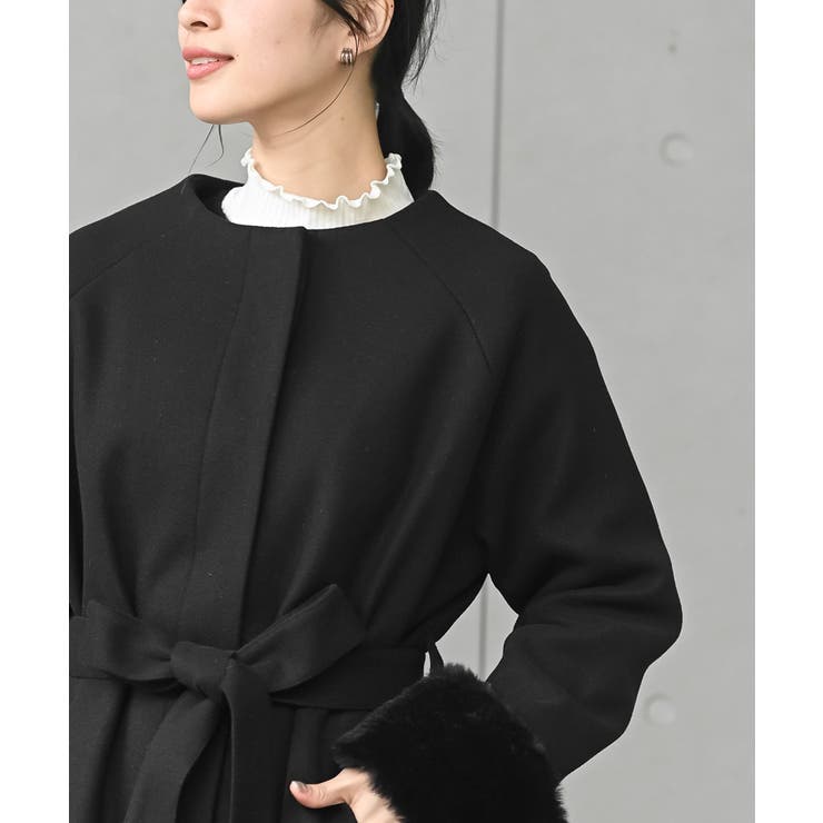 フェイクファーケープ付きコート | rps | 詳細画像27 