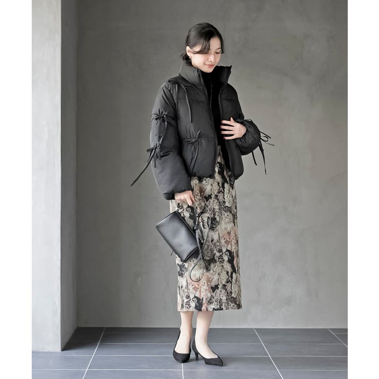 リボン付き中綿スタンドジャケット | rps | 詳細画像10 