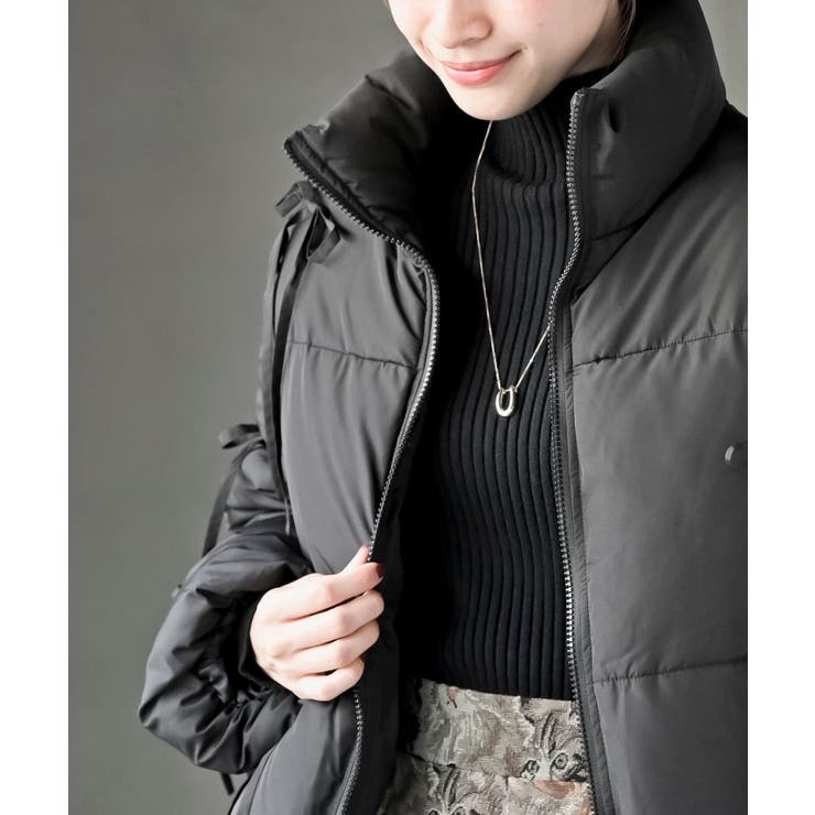 リボン付き中綿スタンドジャケット | rps | 詳細画像14 