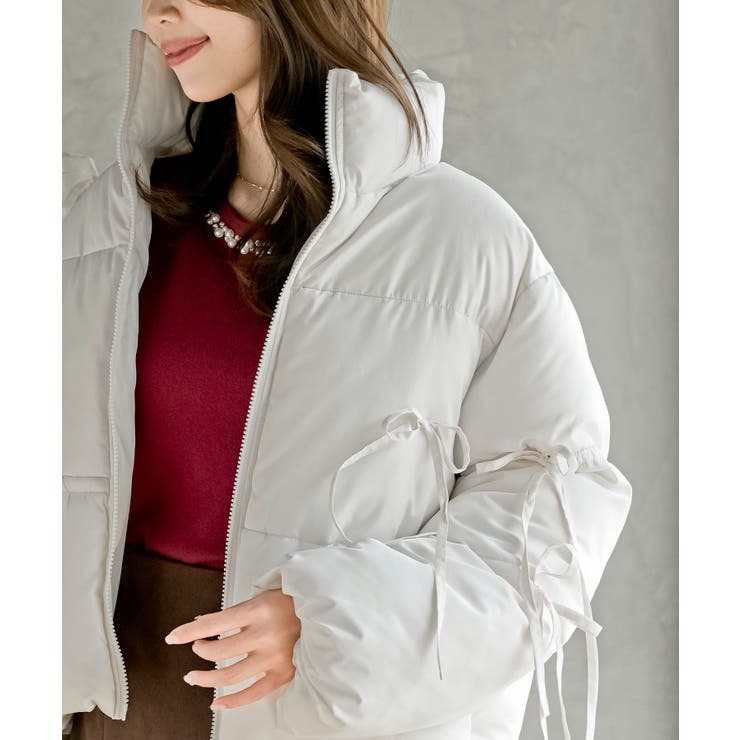 リボン付き中綿スタンドジャケット | rps | 詳細画像6 