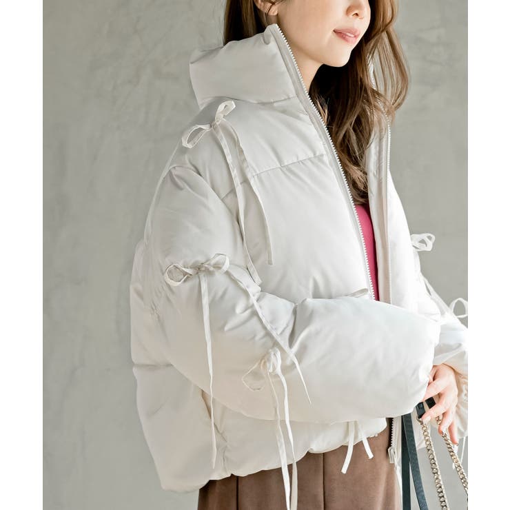 リボン付き中綿スタンドジャケット | rps | 詳細画像9 