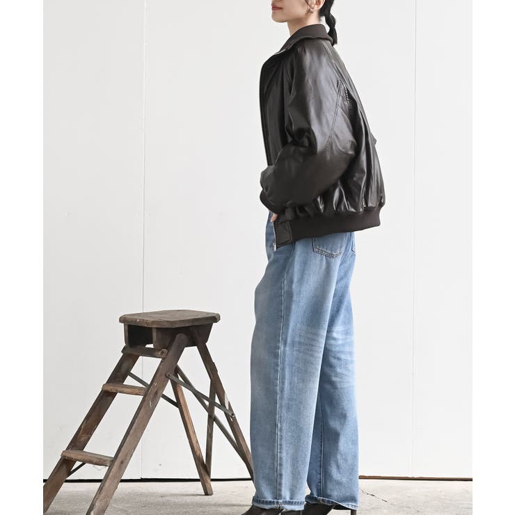 フェイクレザーリブブルゾン | rps | 詳細画像13 