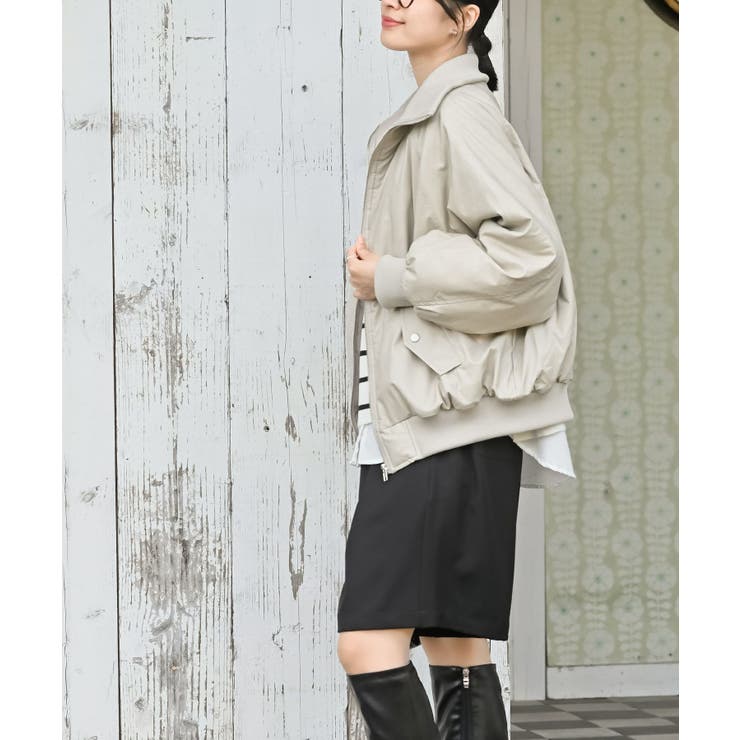 フェイクレザーリブブルゾン | rps | 詳細画像19 