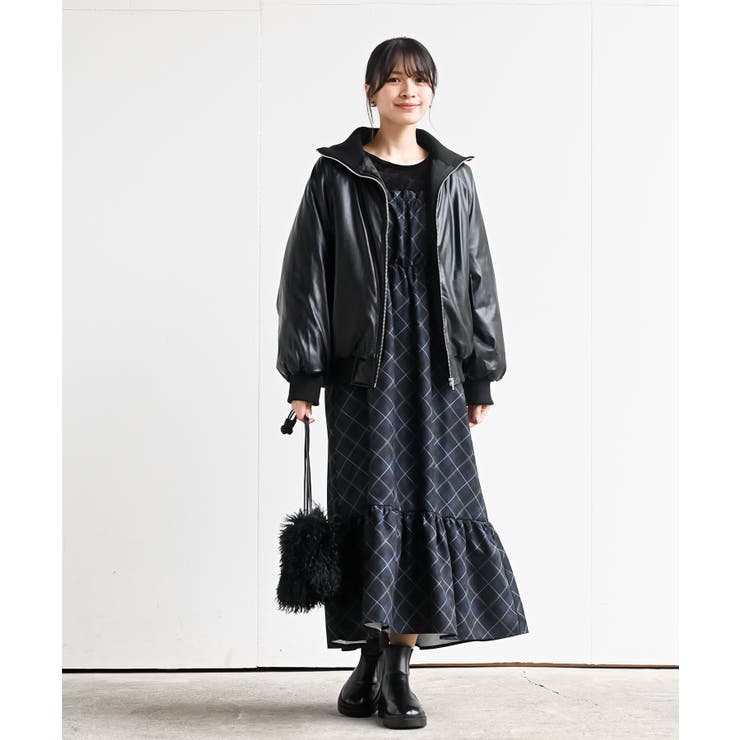 フェイクレザーリブブルゾン | rps | 詳細画像2 