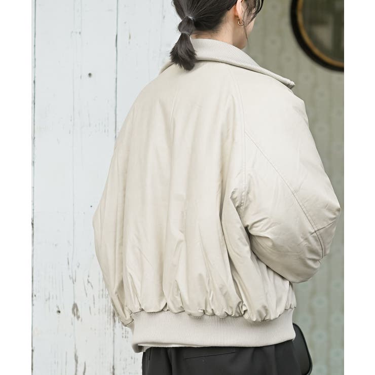 フェイクレザーリブブルゾン | rps | 詳細画像24 