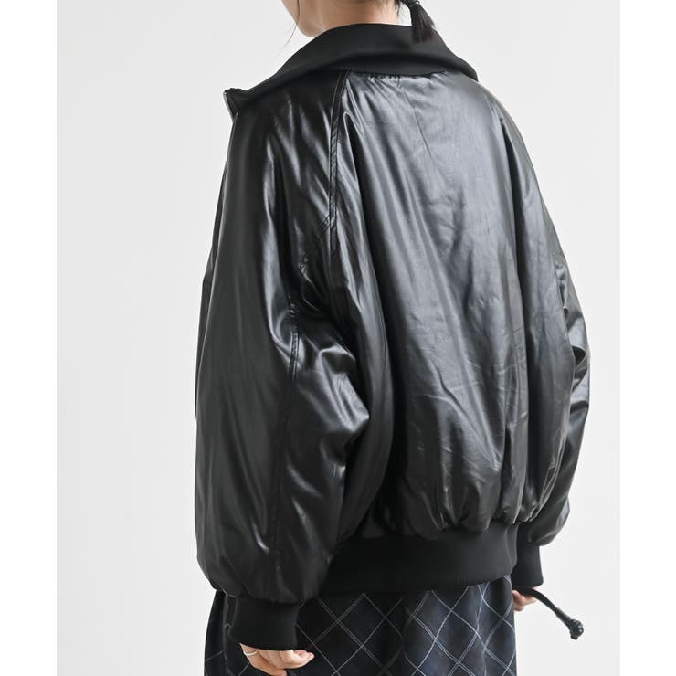 フェイクレザーリブブルゾン | rps | 詳細画像8 