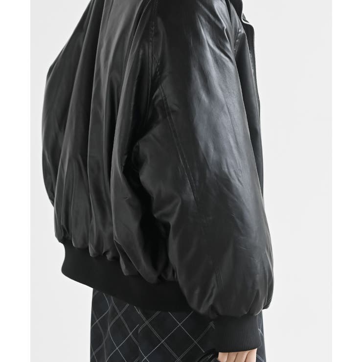 フェイクレザーリブブルゾン | rps | 詳細画像9 