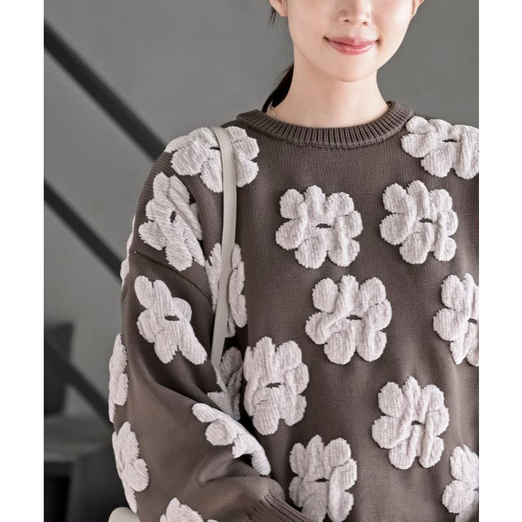 ポッピングジャガードニットプルオーバー[品番：RPSW0004177]｜rps